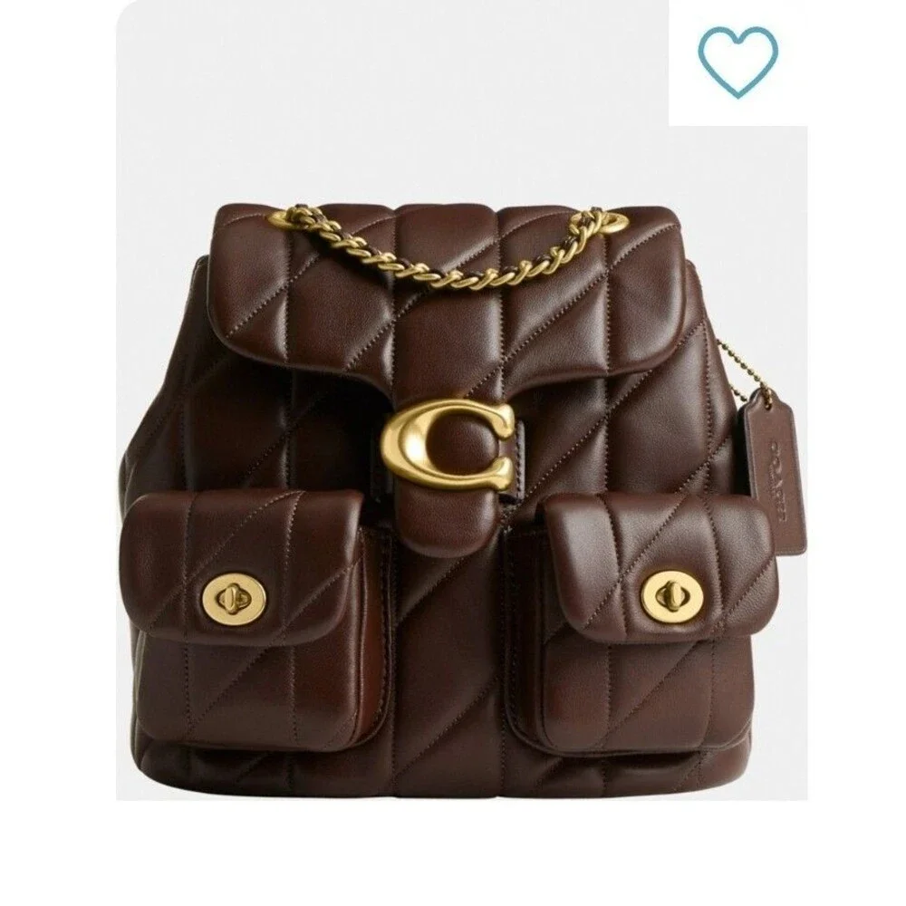 Coach Tabby quilted Backpack MAPLE